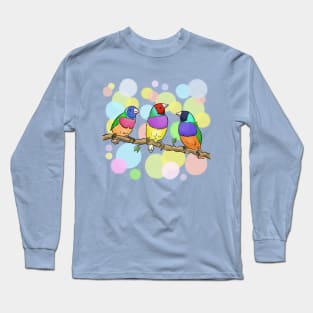 Gouldian finch birds Long Sleeve T-Shirt